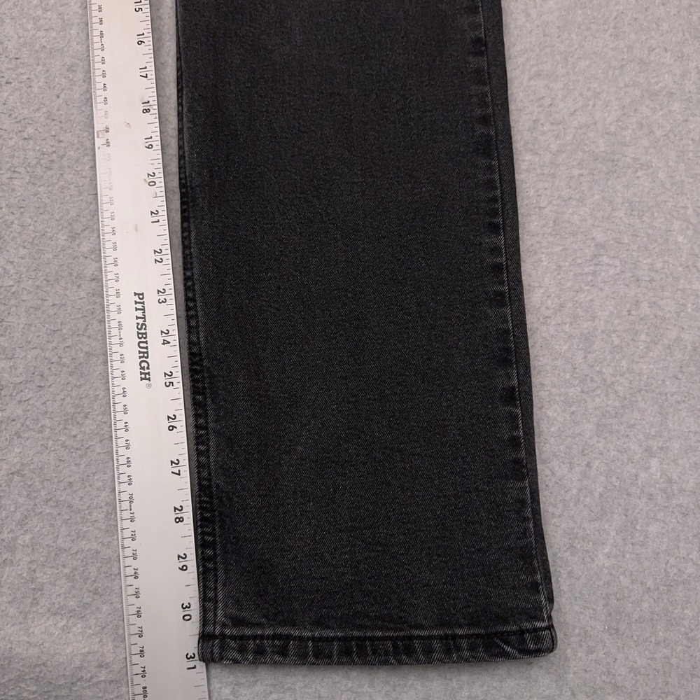 Levi's 502‎ Jeans Men's 37x31 Tapered Fit Black Dark Wash Denim Workwear - Picture 4 of 9